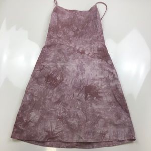 Cotton Candy Mauve Tie-Dye Slip Dress